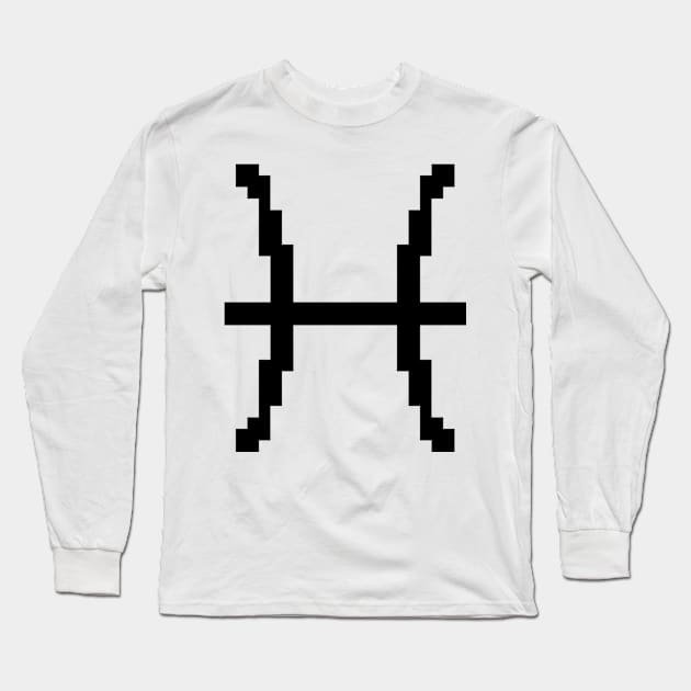 Pisces pixel Long Sleeve T-Shirt by ManicWax